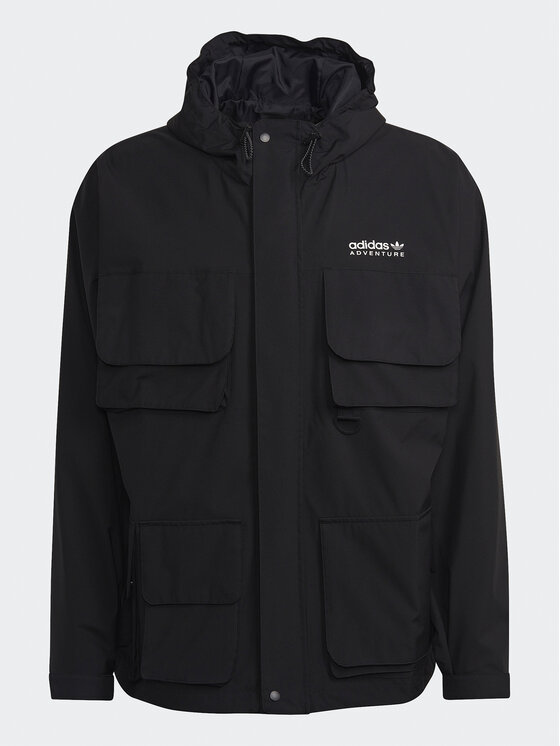 adidas adidas Prijelazna jakna Adventure HK4996 Crna Loose Fit