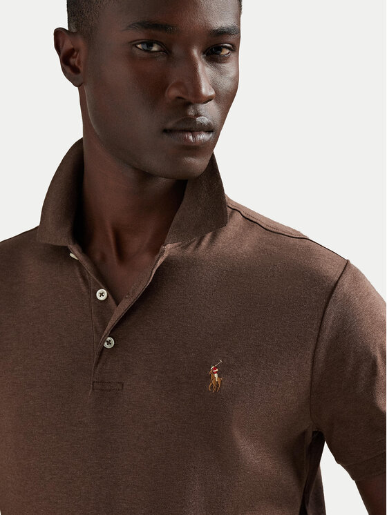 Polo Ralph Lauren Polo Ralph Lauren Polo marškinėliai 710704319094 Ruda Custom Slim Fit