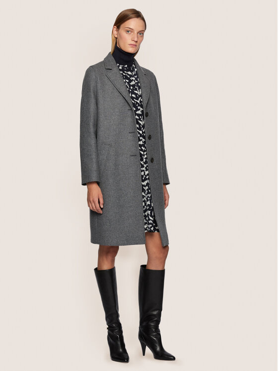 BOSS Boss Вълнено палто C_Coluise 50436302 Сив Regular Fit