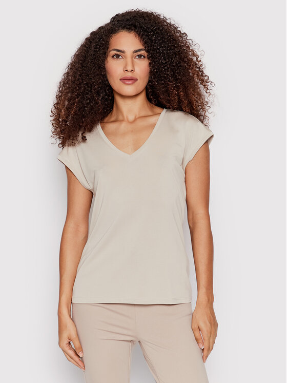 Vero Moda TShirt Filli 10247666 Beżowy Regular Fit Modivo.pl