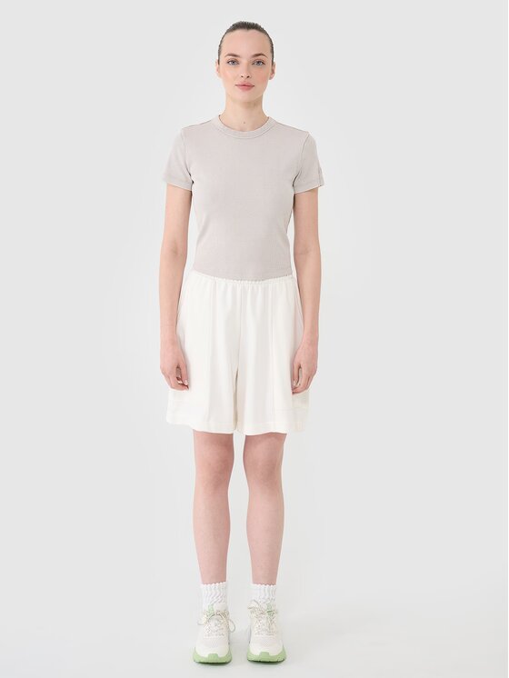 4F 4F T-shirt 4FRSS25TTSHF2696-83S Marrone Slim Fit