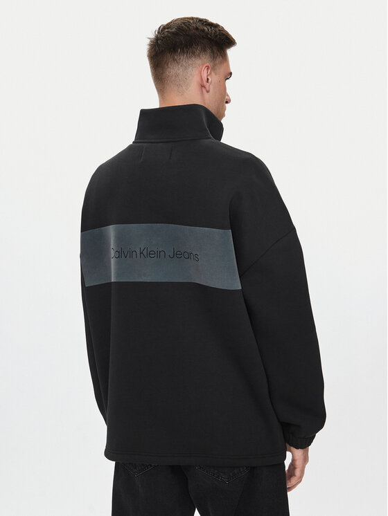 Calvin Klein Jeans Calvin Klein Jeans Mikina Colorblock J30J325640 Černá Relaxed Fit