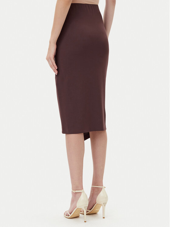Rinascimento Rinascimento Midi sukňa CFC0123489003 Hnedá Regular Fit