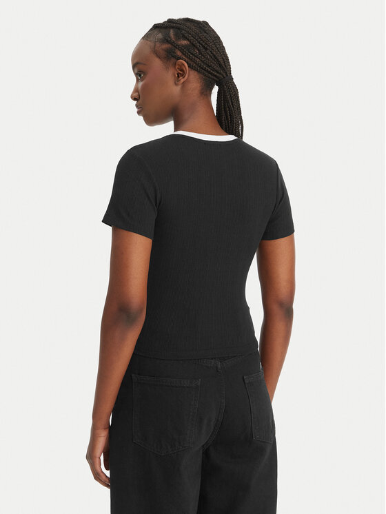 Guess Jeans Guess Jeans Póló W6GPA9 KF641 Fekete Slim Fit