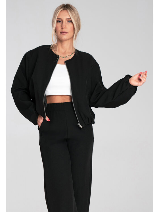 FIGL FIGL Kurtka bomber M1198 Czarny Regular Fit
