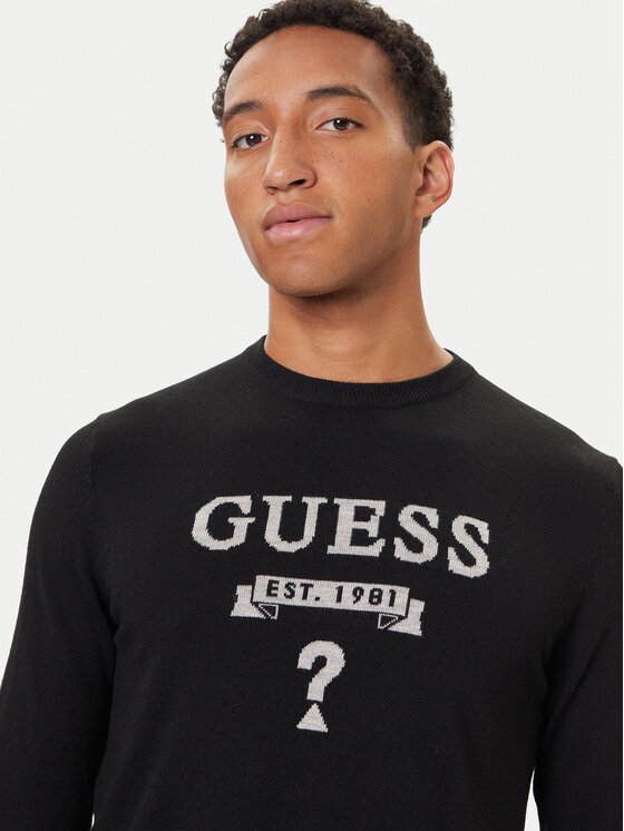 Guess Guess Pullover M5YR00 Z0122 Schwarz Slim Fit