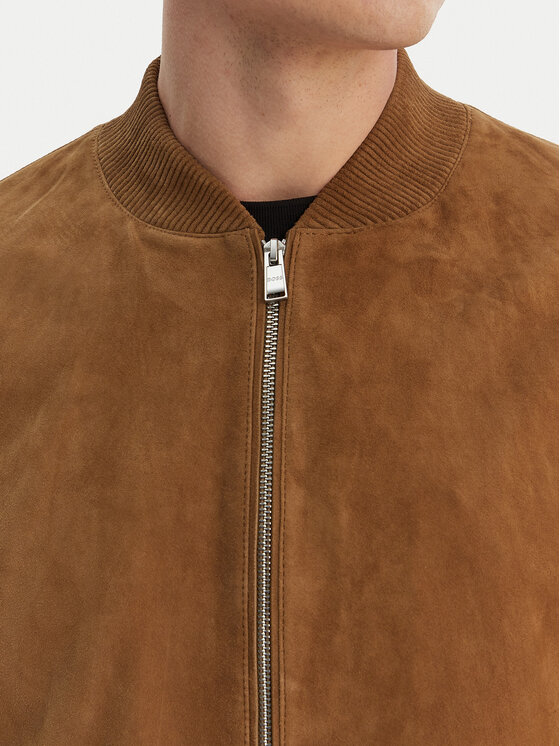 BOSS BOSS Geacă de piele H-Muller 50543213 Maro Regular Fit