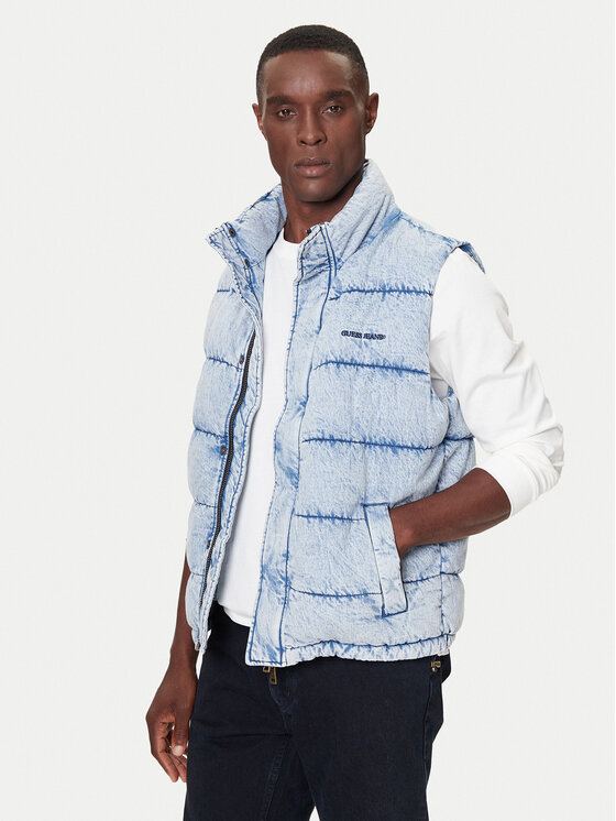 Guess Vestă elegantă M5BN81 D6181 Albastru Regular Fit