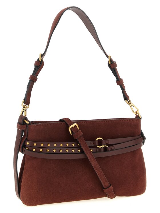 PINKO PINKO Torebka Bordeaux Lamb Leather Shoulder Bordowy