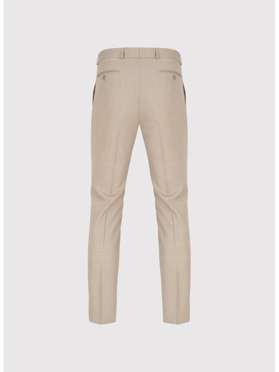 Pako Lorente Pako Lorente Spodnie garniturowe P25SP-6G-038 Beżowy Super Slim Fit