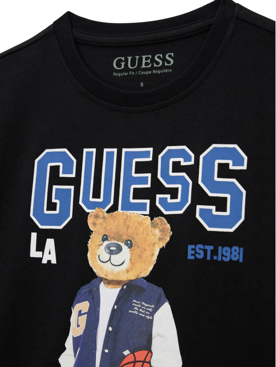 Guess Guess T-Shirt L6YI19 K3750 Czarny Regular Fit