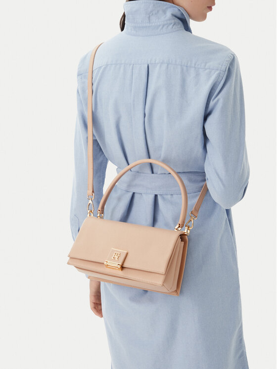 Tommy Hilfiger Tommy Hilfiger Borsetta Th Monogram Pebble Grain Crossbody Bag AW0AW17216 Rosa