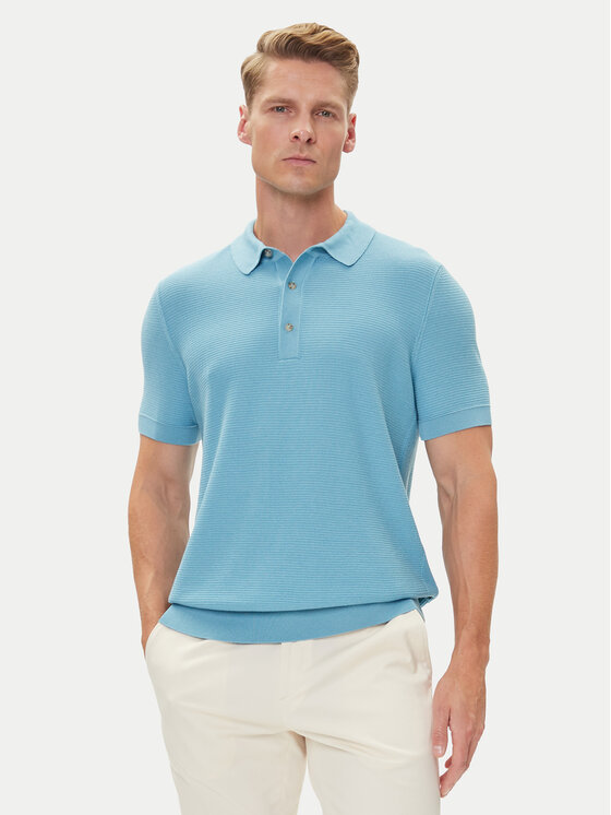 BOSS BOSS Polo H-Iannotti 50543148 Niebieski Regular Fit