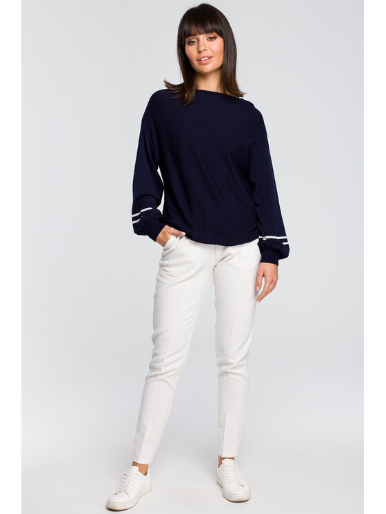 BeWear BeWear Svetr BK024 Tmavomodrá Modern Fit
