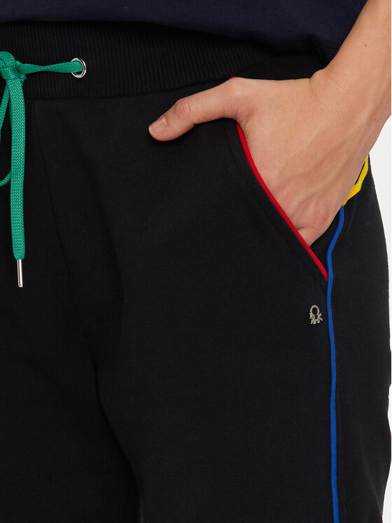 United Colors Of Benetton United Colors Of Benetton Долнище анцуг 3J68DF010 Черен Regular Fit