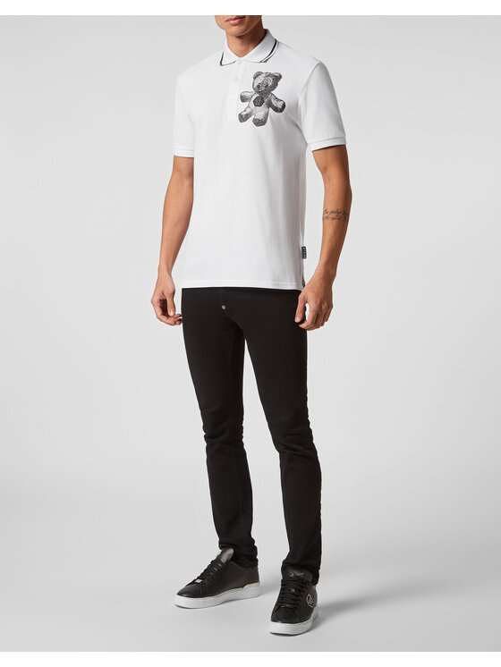 PHILIPP PLEIN PHILIPP PLEIN Polokošeľa 389 Biela Slim Fit