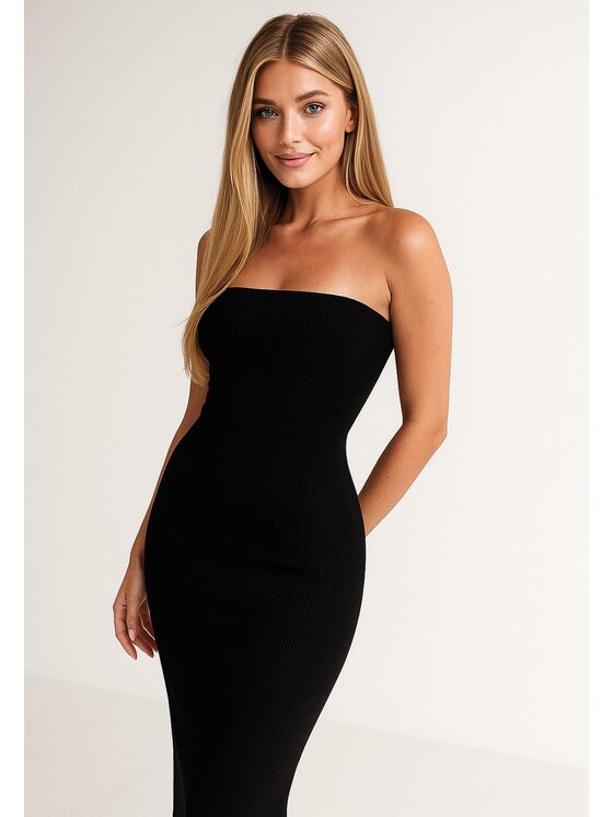 Nudyess Nudyess Letné šaty 1022E Čierna Fitted Fit