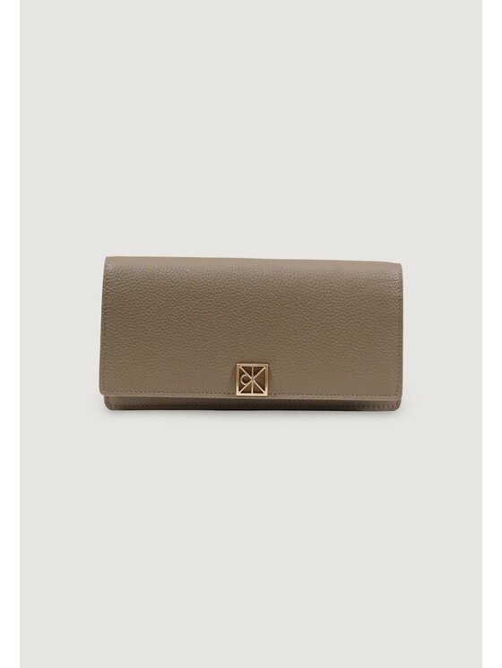 Calvin Klein Calvin Klein Πορτοφόλι EMBLEM HW PEBBLE LONG BIFOLD Μπεζ