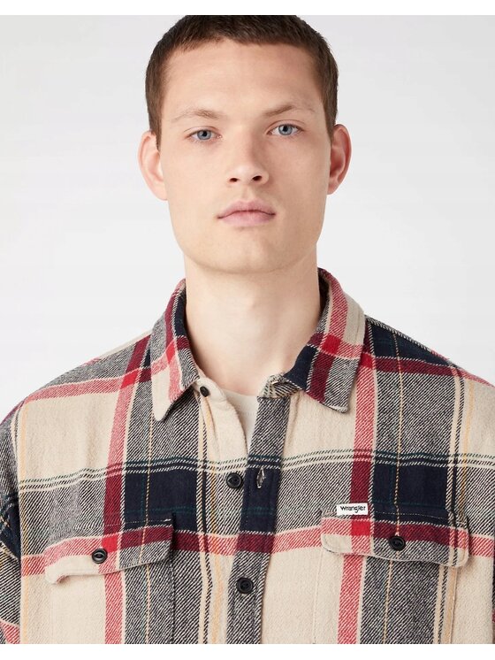 Wrangler Wrangler Koszula Overshirt Kolorowy Overshirt Fit