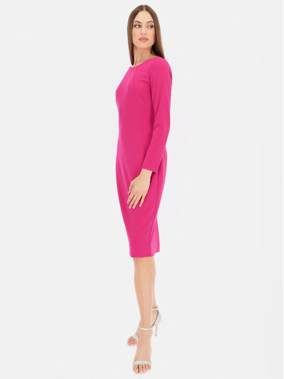 L’AF L’AF Sukienka koktajlowa Bora Różowy Slim Fit
