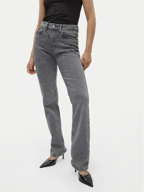 Vero Moda Vero Moda Jeansy Tessa 10320583 Szary Straight Fit
