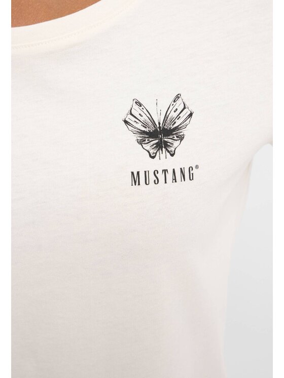 Mustang Mustang T-Shirt Alma Biały Regular Fit