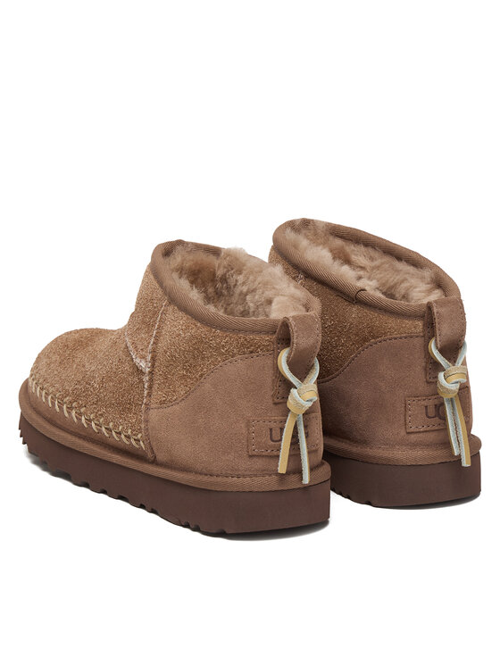 Ugg Ugg Μπότες Χιονιού W Classic Ultra Mini Biarritz 1171538 Μπεζ