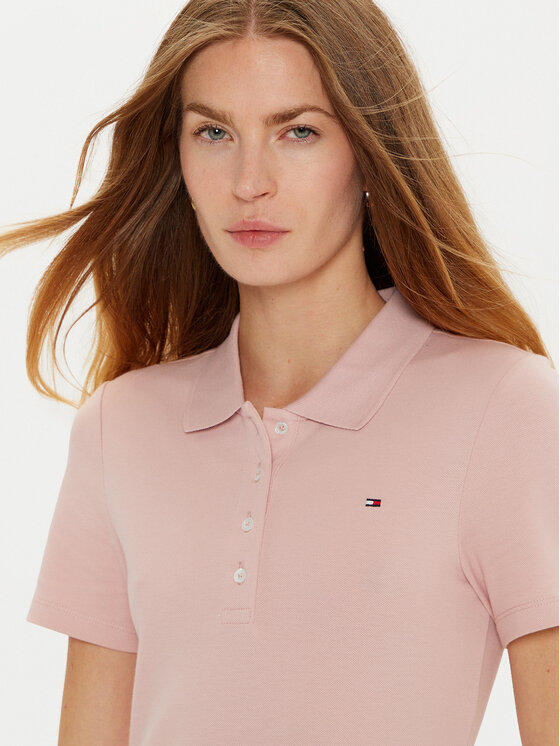 Tommy Hilfiger Tommy Hilfiger Sukienka codzienna 1985 WW0WW43228 Różowy Slim Fit