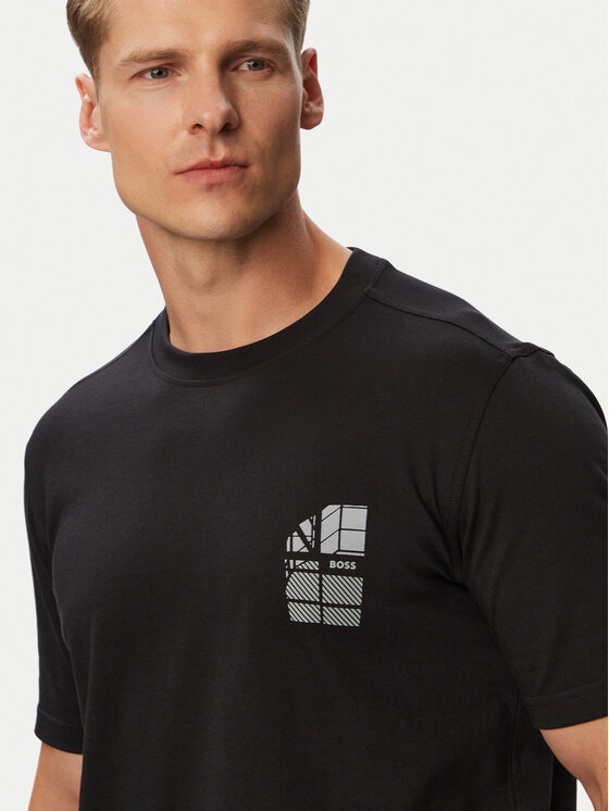 BOSS BOSS Футболка Te_Blueprint 50566628 Чорний Regular Fit