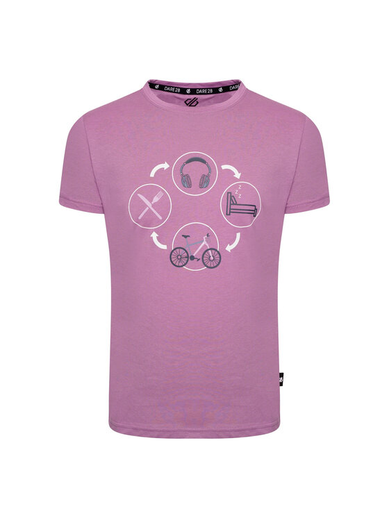Dare2B Dare2B T-Shirt Go Beyond Fioletowy Comfortable Fit