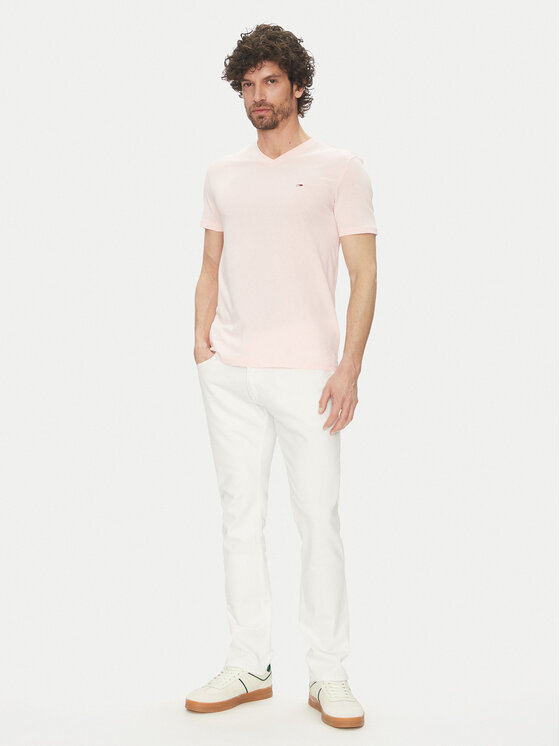 Tommy Jeans Tommy Jeans Tričko Jaspe DM0DM20364 Ružová Slim Fit