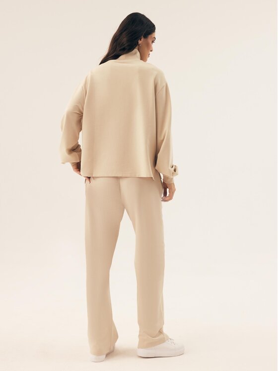 Esotiq Esotiq Bluza 42401 Beżowy Regular Fit