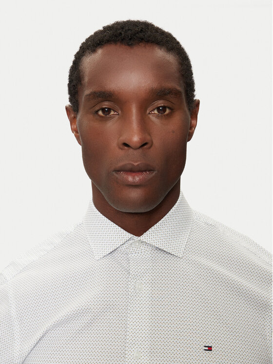 Tommy Hilfiger Tommy Hilfiger Marškiniai MW0MW36923 Balta Slim Fit