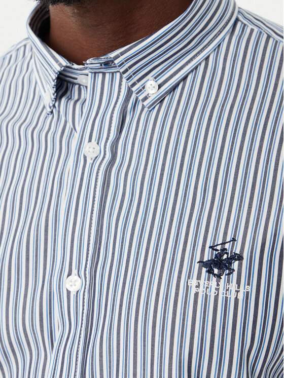 Beverly Hills Polo Club Beverly Hills Polo Club Koszula P-SS26M-BRASS Niebieski Regular Fit