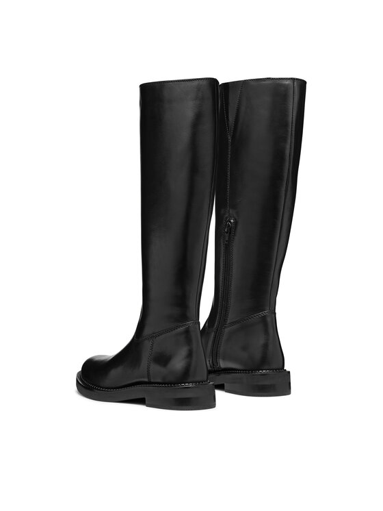 Geox Geox Kozačky ve vojenském stylu D Serilda D46WYA 00043 C9999 Černá