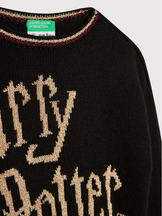 United Colors Of Benetton United Colors Of Benetton Džemper HARRY POTTER 1176Q100G Crna Regular Fit