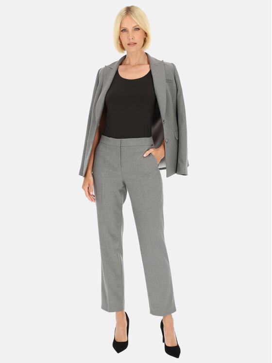 Potis & Verso Potis & Verso Spodnie damskie Naira Szary Regular Fit