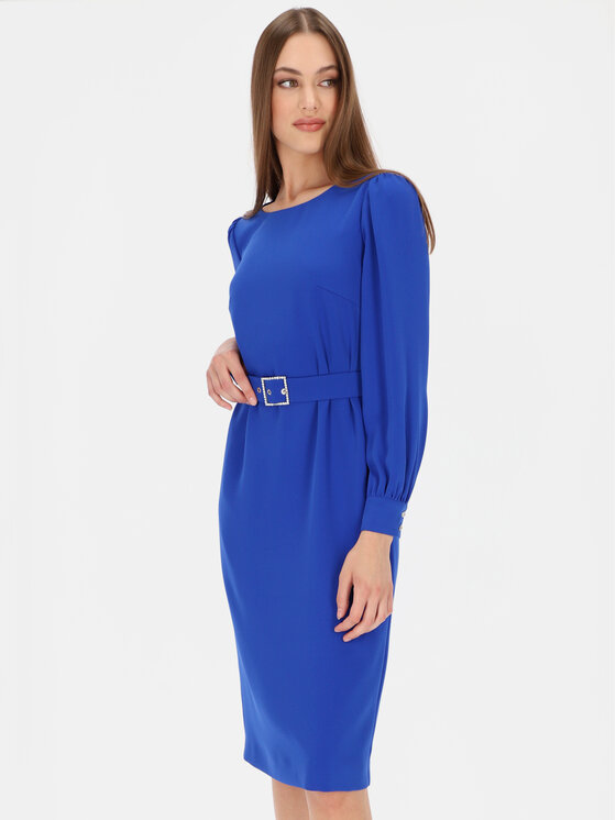L’AF L’AF Sukienka elegancka Fabiana Niebieski Regular Fit