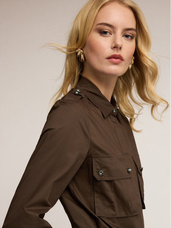 Motivi Motivi Camicia 5000Q000886N035 Verde Regular Fit