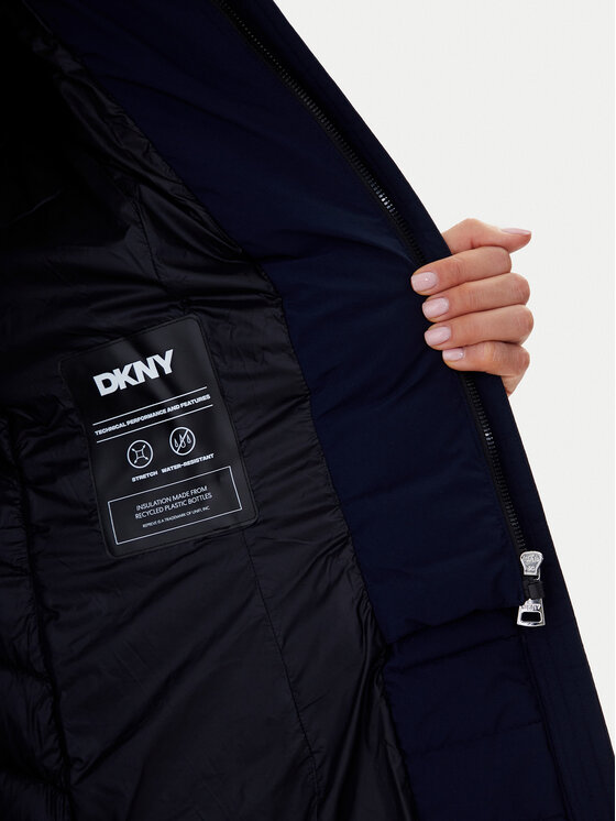 DKNY DKNY Ziemas mētelis DLEMPN46 Tumši zils Slim Fit
