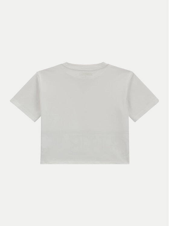 Guess Guess Тишърт J4YI17 K6YW4 Бял Boxy Fit