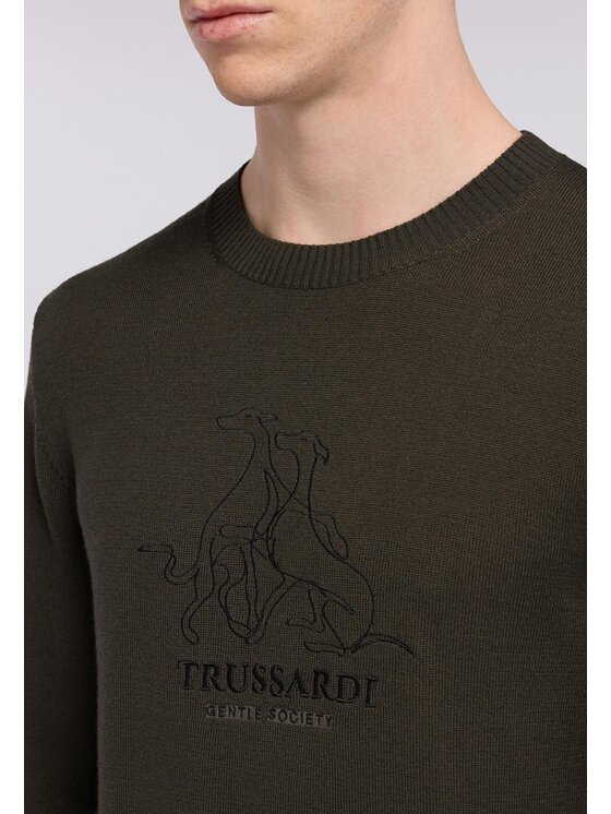 Trussardi Trussardi Cardigan M0348000036N035 Verde Regular Fit