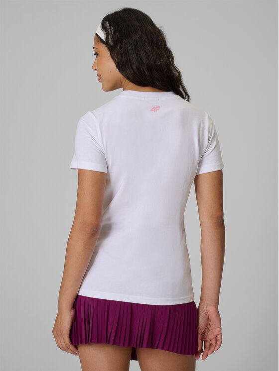 4F 4F T-Shirt COURT SOCIETY Biały Regular Fit