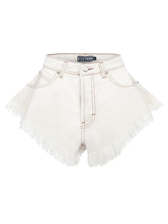 MissDenim MissDenim Szorty jeansowe Skorts Écru Regular Fit
