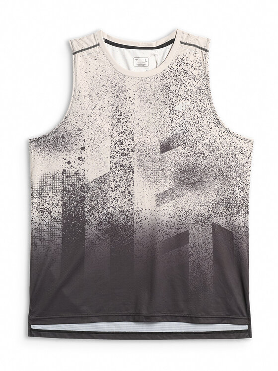 4F 4F Tank top FLOW MOTION Czarny Regular Fit