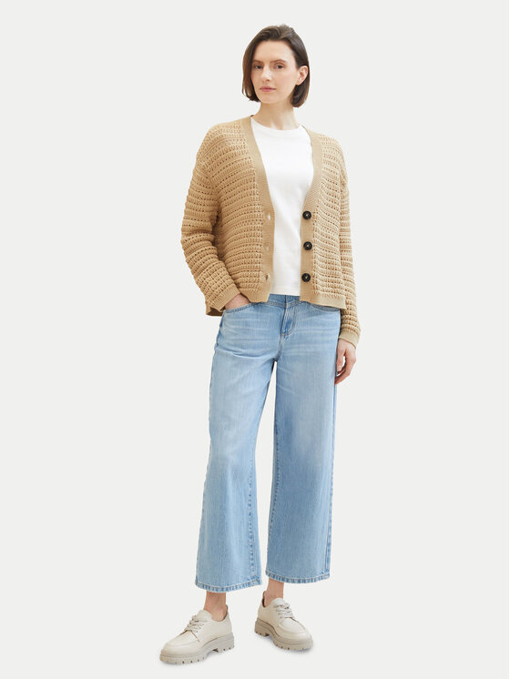 Tom Tailor Tom Tailor Kardigán 1041213 Bézs Loose Fit