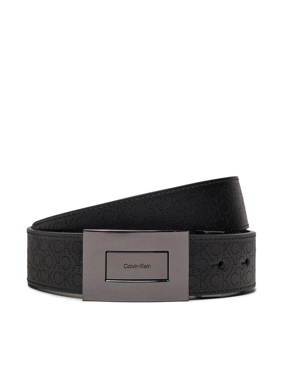 Calvin Klein Calvin Klein Muški remen Adj/Rev Formal Plaque Mono 35mm K50K511573 Crna