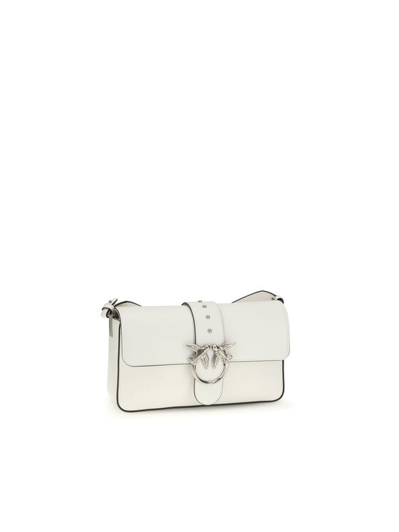 PINKO PINKO Torebka White Leather Shoulder Biały