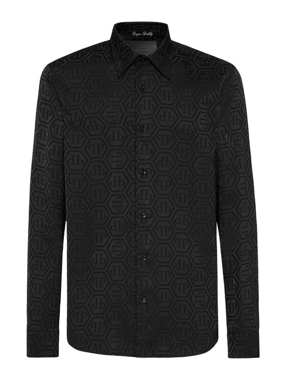 PHILIPP PLEIN PHILIPP PLEIN Camicia 25461 Nero Fitted Fit