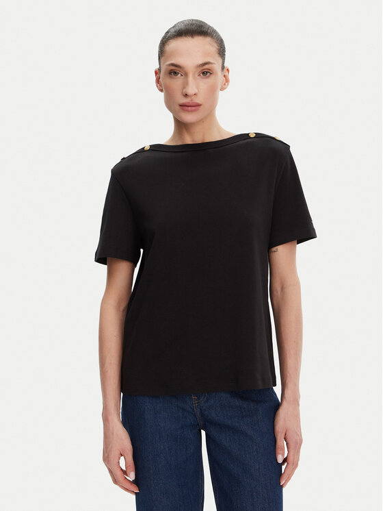 Tommy Hilfiger Tommy Hilfiger Bluză WW0WW42907 Negru Regular Fit